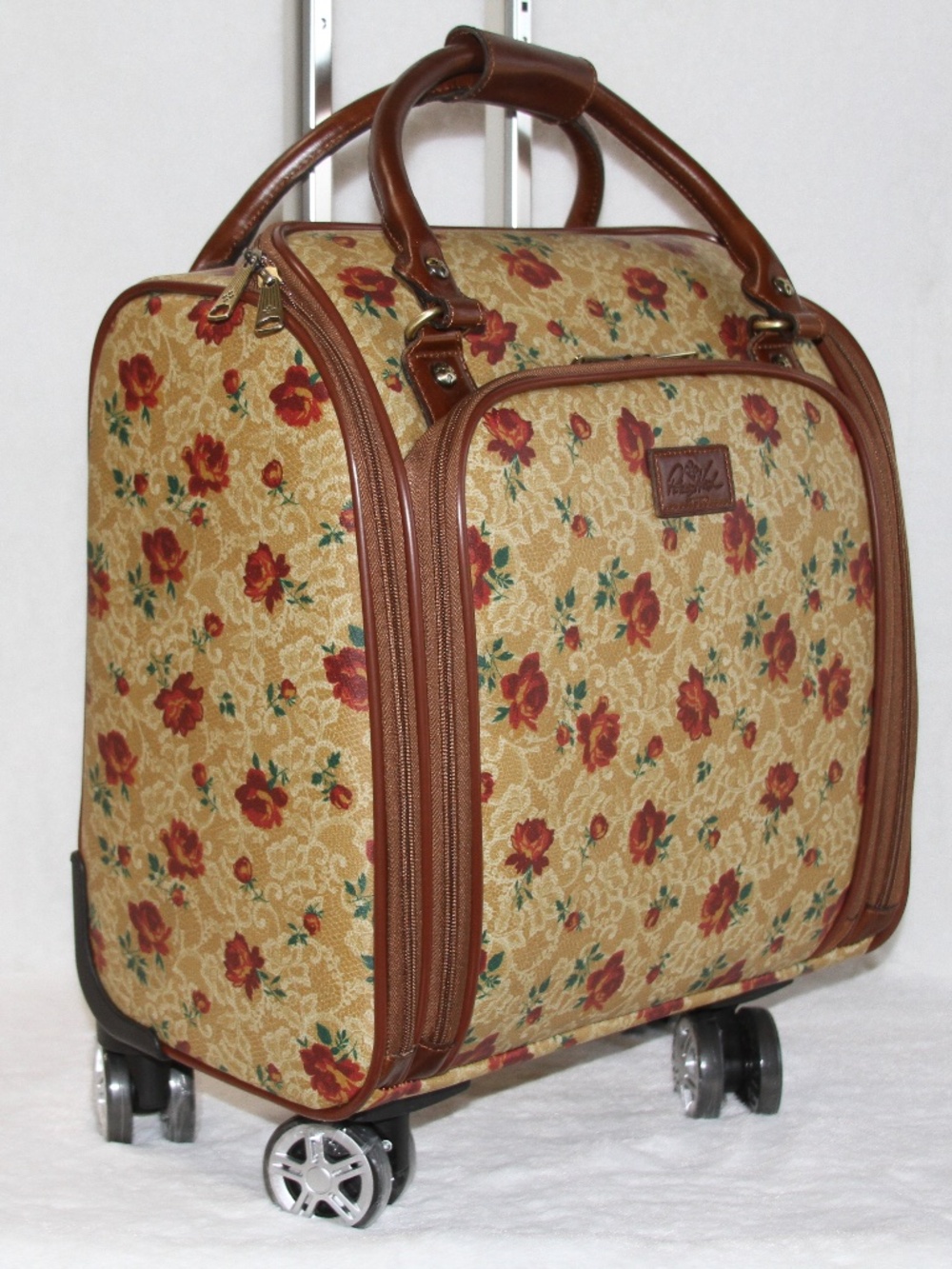 Patricia Nash Vitalia Underseater Trolley Luggage Suitcase Western Lace Rose NWT - Picture 3 of 7